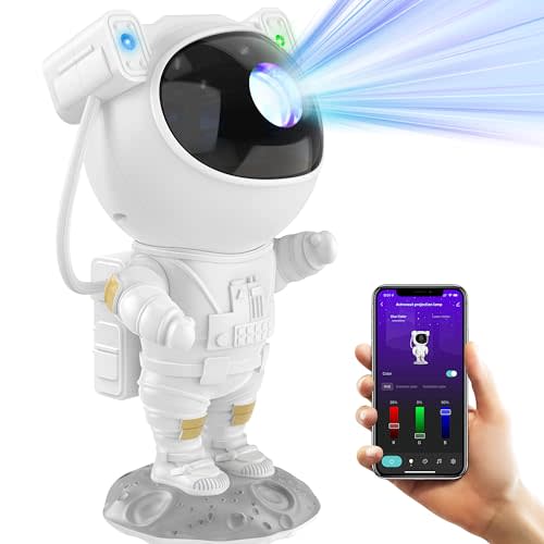 Astronaut Star Projector Galaxy Night Light (APP Control),Cosmic Spaceman Projector, LED Nebula Ceiling Lamp with Astronaut Theme (No Remote)