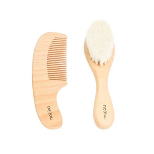 Wooden Brush and Comb
