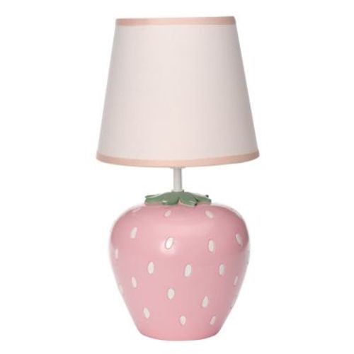 Bedtime Originals Flower Power Hand-Painted Custom Strawberry Lamp with Shade