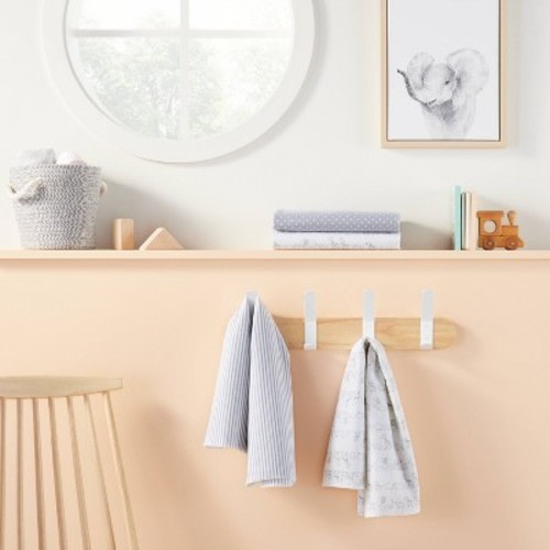 Flannel Baby Blankets Two by Two 4pk - Cloud Island™ Gray