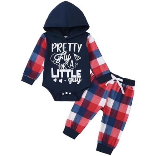 NZRVAWS Newborn Baby Boy Clothes Infant Boy Clothing Hoodie Sweatshirt Long Pants Outfit Set Fall Winter 0-18M