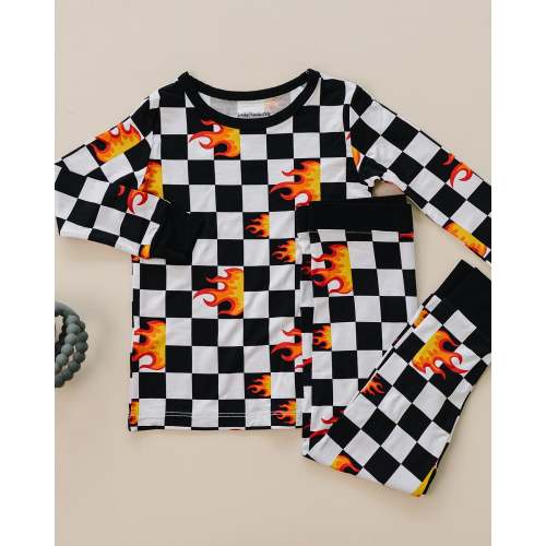 Bamboo Two Piece Set | Checker Blaze – Witching Hour Baby