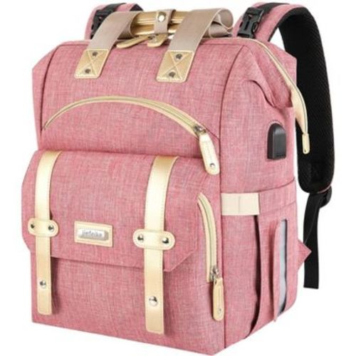 Narwey Diaper Bag Backpack, Pink Baby Girls Diaper Bag for Mom, Travel Baby Bags Backpack for Women, Insulated Pockets Portable toddler diaper bag