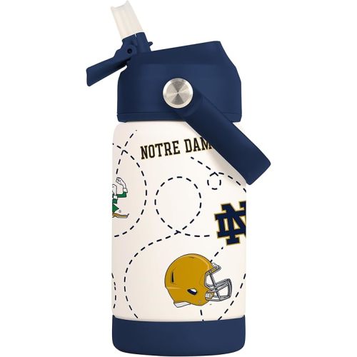 Logo Brands NCAA Mascot Stainless-Steel Kids Bottle -Soft Silicone Mouthpiece, Easy To Carry, Kid-Friendly Design- Great For School & On-The-Go
