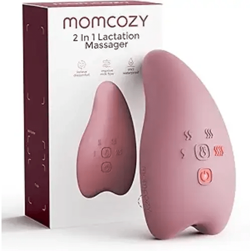 Momcozy A1Pro Lactation Massager, Deep Vibration & Rapid Heating for Clog Relief & Efficient Pumping, Breastfeeding Essentials with Memory Function & Fast Charging, for Postpartum Mom