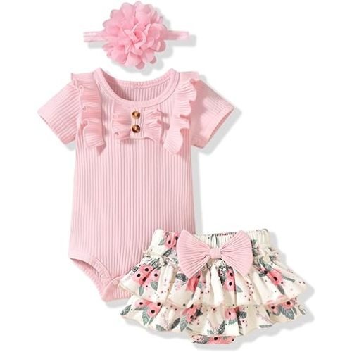 Aalizzwell Newborn Infant Baby Girls Summer Outfit