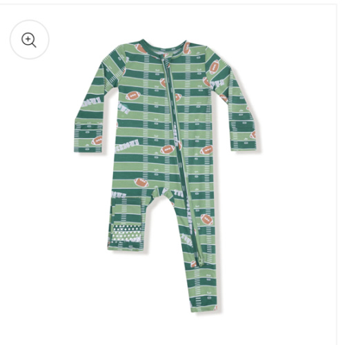 Football Field Glow In The Dark Zipper Romper – Rattle Dazzle