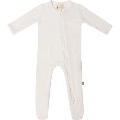 Zippered Footie, White