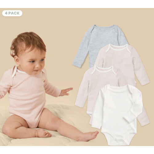 Long Sleeve Bodysuit 4 Pack