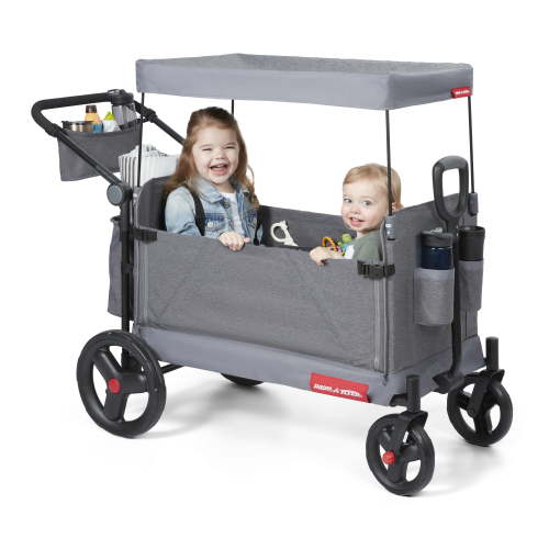 Radio Flyer Journey Kid & Cargo Gray Push Wagon, for Toddlers 1 Year and up, Net Content 1 Each