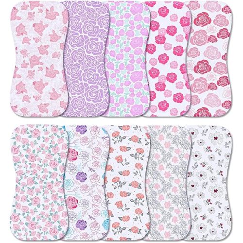 10-Pack Burp Cloths for Baby Boys and Girls - Organic Baby Burp Cloth,Baby Washcloths, Burp Rags, Large Neutral Burp Clothes for Newborn