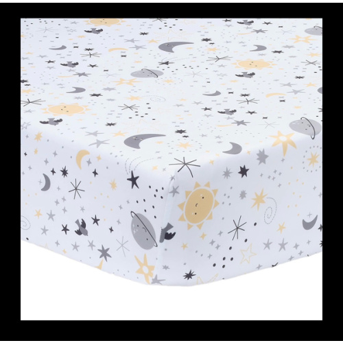Little Star White Celestial Microfiber Baby Fitted Crib Sheet – Lambs & Ivy