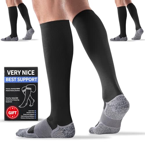 Medical Compression Socks 20-30 mmHg for Men Women (3 Pairs) - Best Support for Daily Wear, Flying, Sport, Circulation