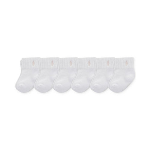 Baby Girl Sport Quarter Socks, 6-Pack