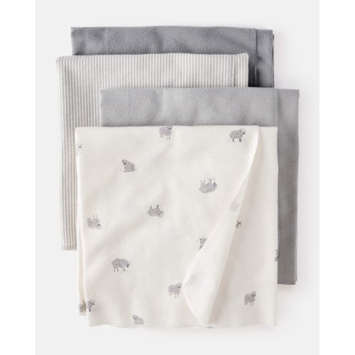 Baby 4-Pack Sheep Blanket - White