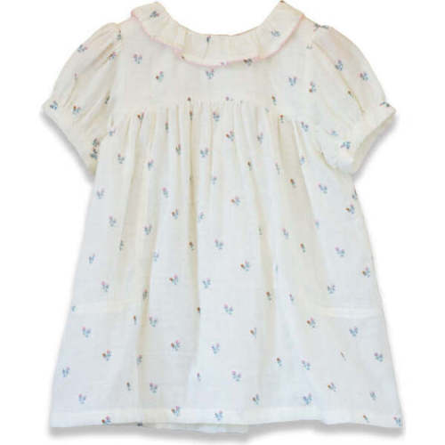Toddler Emily Dress with Lace trim, Petit Floret - Beet World | Maisonette