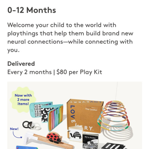 The Play Kits by Lovevery | Montessori Toy Subscription Ages 0-5 | Lovevery