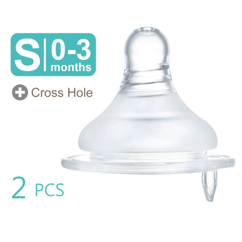 Simba Mother's Touch Wide Neck Anti-Colic Nipple (Set of 2, Cross Hole) (Small)