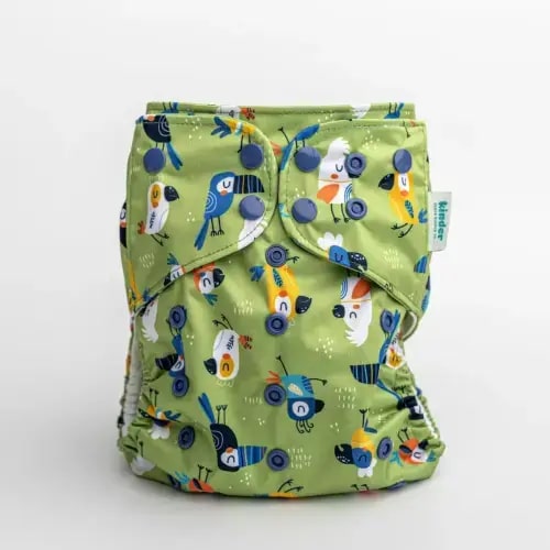 Squak n' Roll: Essentials Pocket Cloth Diaper with Athletic Wicking Jersey, Grows with your Baby