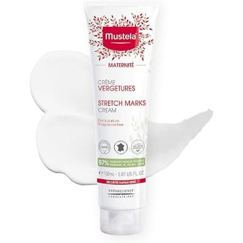 Mustela Maternity Stretch Marks Cream for Pregnancy - Natural Skincare Massage Moisturizer with Natural Avocado, Maracuja & Shea Butter - Lightly Fragranced or Fragrance Free - Various Sizes