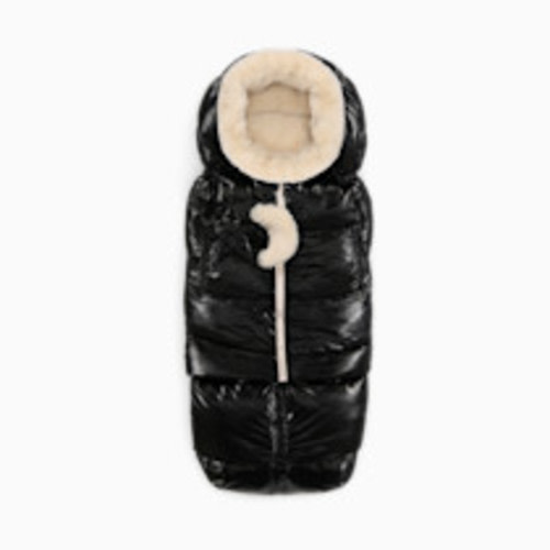 7AM Enfant Blanket 212 Evolution - Black Liquid Shine/Arctic White Faux Fur, Ushuaia, 6 M-4 T