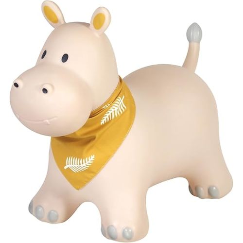 Kindsgut Bouncy Animal Hopper Hippo for Children, Designed in Germany, Playful and Modern Colors, air Pump Included, Indoors and Outdoors