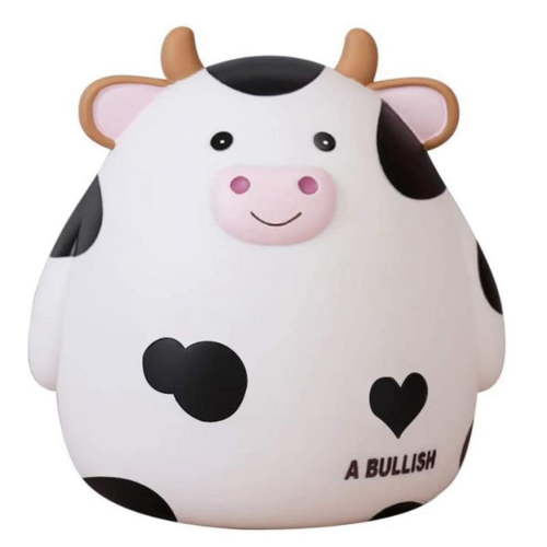 Piggy Bank,Cute Cow Money Bank for and Girls,Children's Shatterproof Coin Bank,Best Birthday for Children,White