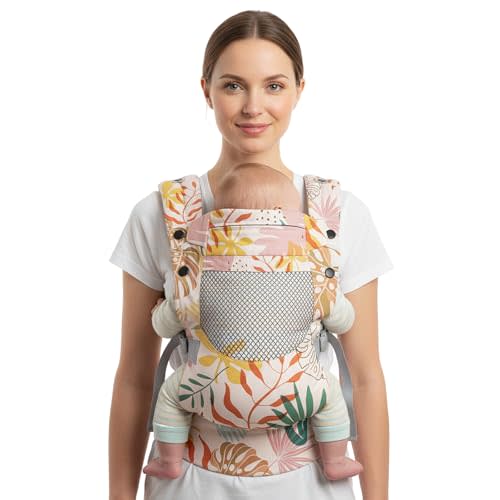 YooxArmor Baby Carrier, Breathable Infant Carriers for 7-66 lbs,Leaves | Ergonomic,Cozy, Lightweight Toddlers Carrier with Lumbar Support, Easy to Wear Hands Free Embrace for 3-36 Months