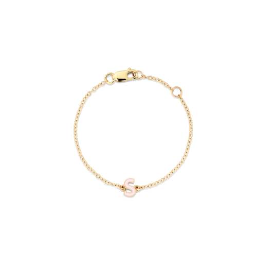 Enamel Letter Baby Bracelet
