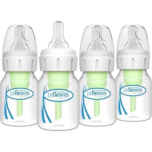 Dr. Brown's Anti-Colic Options+ Narrow Baby Bottle, 2 oz, 4-Pack