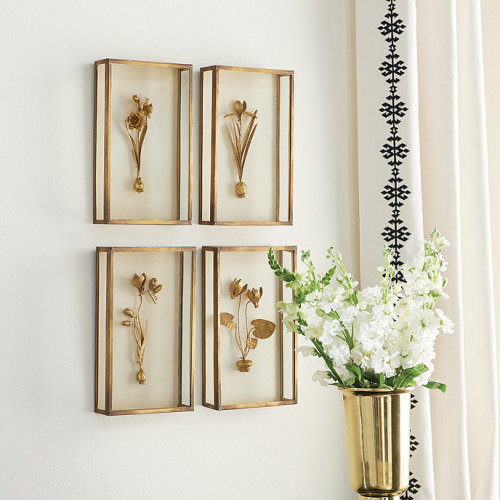 Fleur de Tole Gold Wall Decor