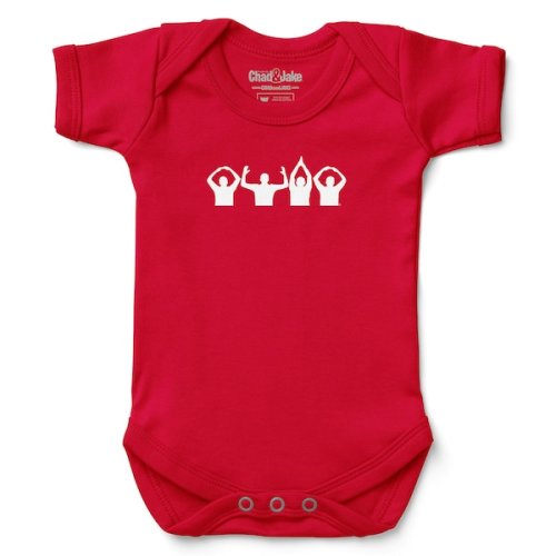 Ohio State Buckeyes Chad & Jake Newborn & Infant People Silhouette Logo Bodysuit - Scarlet