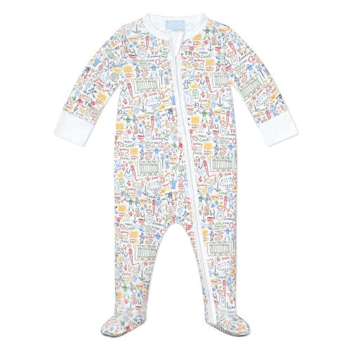 Football Zip Baby Onesie