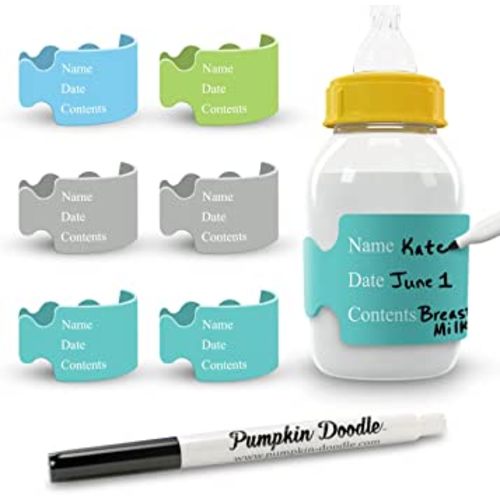 Pumpkin Doodle The Original Write and Reuse Baby Bottle Labels for Daycare