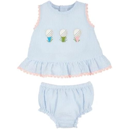 Mud Pie Baby Girls' Mud Pie Baby Girl Sailboat Eyelet Pinafore Set