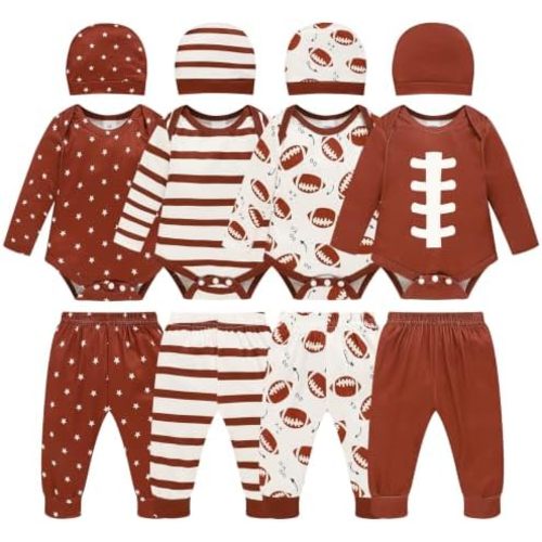 12Pcs Baby Girl Boy Outfits, Newborn Must‑Have Pants Set Layette Clothes