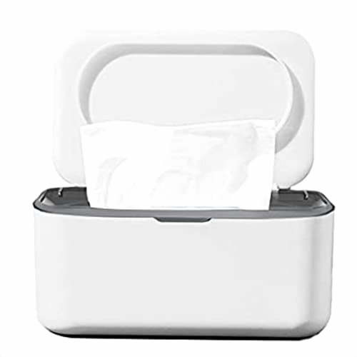 Wet Wipe Dispenser,Baby Napkin Storage Box Holder Container Dust-Proof Wet Tissue Box,Office (Gray)
