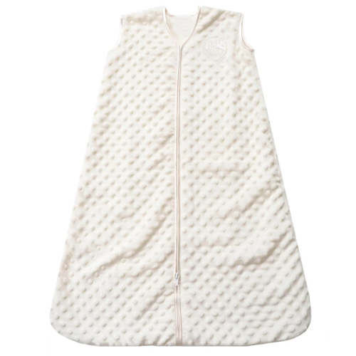 Cream Plushy Dot Velboa Wearable Baby Blanket L | HALO