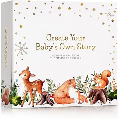 Baby Memory Book for Boy or Girl,First 5 Years Baby Book Keepsake,Record a Milestone for Every Event from Birth to Age 5,Gender Neutral Journal Scrapbook Photo Album for Baby Shower