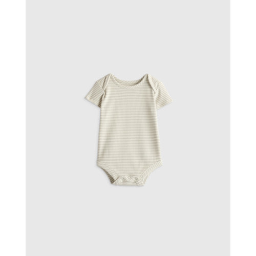 Softest Rib Short Sleeve Bodysuit in Ivory