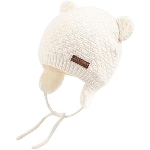 XIAOHAWANG Baby Hat Cute Bear Toddler Earflap Beanie Warm for Fall Winter