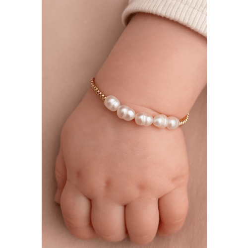 Mommy & Me Little Lady Pearl Bracelet - 14K Gold Filled | Reverie Threads