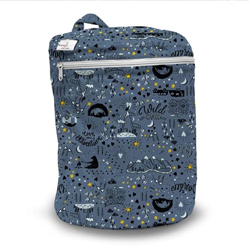 Kanga Care Wet Bag Seam Sealed Waterproof 3D Dimensional for Baby Cloth Diapers, Travel, Beach, Pool, Gym, Swim | Wander
