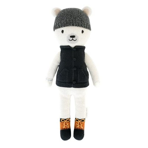 cuddle + kind Hudson the Polar Bear Regular 20" Hand-Knit Doll – 1 Doll = 10 Meals, Fair Trade, Heirloom Quality, Handcrafted in Peru, 100% Cotton Yarn