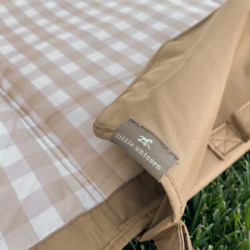 Outdoor Blanket, Beige Buffalo Check - Little Unicorn | Maisonette