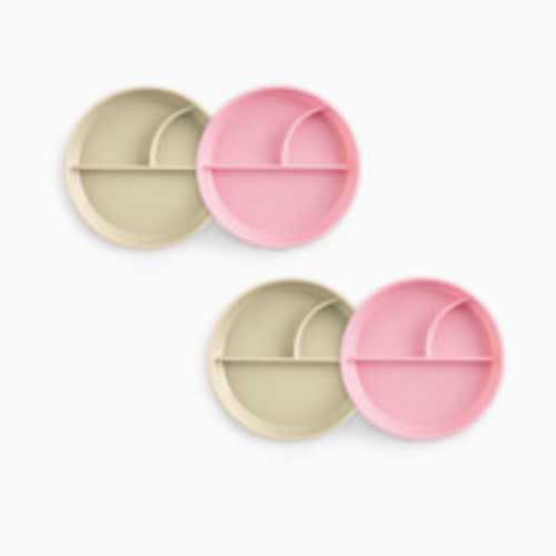 Sprucely Suction Plate - Pink/Sand, 4