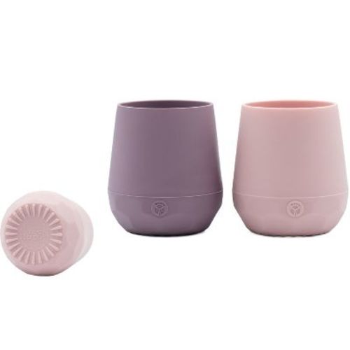 WeeSprout Silicone Baby Training Cups - Set of 2 Soft Silicone Cups - 2 oz Open Cup for Baby 6+ Months - Non-Slip Grip, Weighted Base