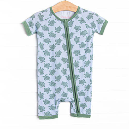 Slow Motion Shuffle Bamboo Short Zippy Pajama, Green – Stitchy Fish