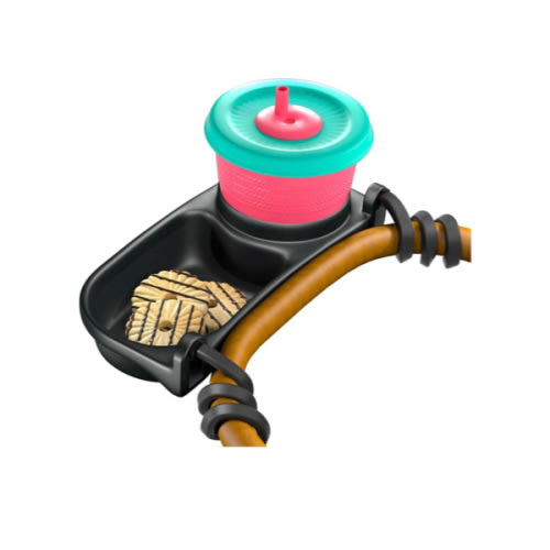 Swanoo Universal Stroller Snack Tray | Compatible with Nuna | Stroller Cup Holder | Silicone Arms Grip Bumper Bar | Stroller Tray Attachment with Cups Holder for Baby Toddler | Stroller Accessories