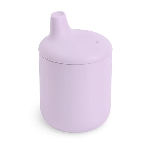 mushie 100% Silicone Baby Sippy Cup | 6 Months+ (Soft Lilac)
